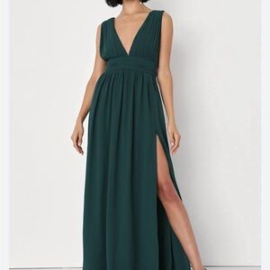 Lulu's Deep Teal Maxi Dress
